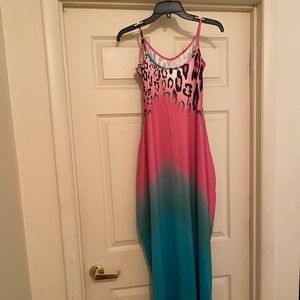 Boho Animal Print Maxi Dress